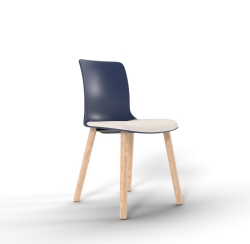Wood-Leg-w-Cushion-Navy-Front-Angle Wood-Leg-w-Cushion-Navy-Front-Angle